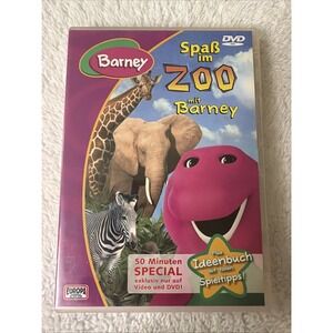 Barney Spab im Zoo Mit Barney DVD German Rare Ideenbuch Mit Tollen Spieltipps